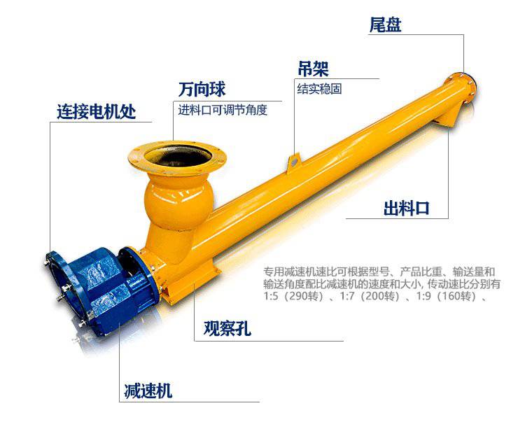 u型螺旋输送机输送泵绞龙螺旋输送机